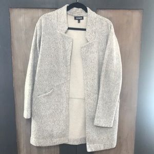 Express Gray Long Top Coat